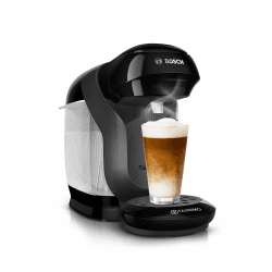 Bosch Tassimo Style Kapselmaschine TAS1102 Kaffeemaschine by, 70 Getränke, vollautomatisch, geeignet für alle Tassen, platzsparend, 1400 W, schwarz Schwarz Single
