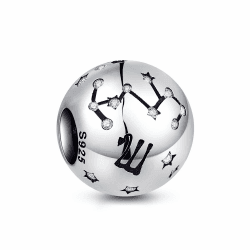 NINGAN 12 Zodiac Geburtstag Charm Geburtstag Stein Anhänger -925 Sterling Silber Armband, Halskette Anhänger als ideales Geburtstagsgeschenk für Frauen und Freunde der Skorpion(10/24-11/21)