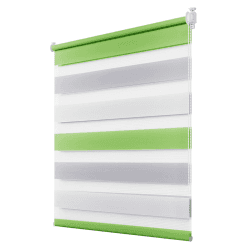 Deswell Doppelrollo Klemmfix ohne Bohren Grün-Grau-Weiß B80 x H120 cm (Stoffbreite 76cm) Rollos für Fenster ohne Bohren für Fenster mit Lichtdurchlässig & Verdunkelnd/Höhe Stufenlos Verstellbar B80 x H120 cm Grün-grau-weiß