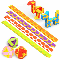 Mitgebsel Kindergeburtstag Adventskalender 2024 Kinder Füllung, Kleine Geschenke für Kinder 12er 24 Blöcke Magische Schlange, Give Aways Kindergeburtstag Gastgeschenke Nikolaus Geschenke Kinder Mehrfarbig