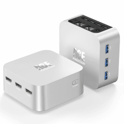 ACEMAGICIAN T8Plus Mini PC,12th Gen Ιntel Alder Lake N100 Mini PC(bis zu 3,40 GHz),16GB LPDDR5 1TB M.2 SSD Pocket Mini Computer with Dual RJ45 | 4K HDMI*3 | WiFi 5 | Win11 für Zuhause/Büro/Schule Intel N100 16GB LPDDR5+1TB SSD