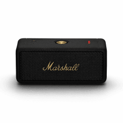Marshall Emberton II Bluetooth Tragbarer Lautsprecher, Kabelloser, Wasserabweisend - Schwarz und Messing Black & Brass Emberton II