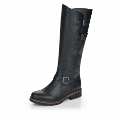 Remonte Damen R6590 Kniehohe Stiefel 41 EU Schwarz 01