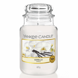 Yankee Candle Duftkerze im Glas (groß) | Vanilla | Kerze mit langer Brenndauer bis zu 150 Stunden | Perfekte Geschenke für Frauen Große Kerze im Glas Vanilla