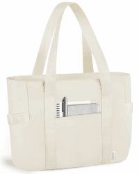 Prite Laptop-Tragetasche für Damen, wasserdichte Schultertasche mit 40,6 cm Computerfach für Arbeit, Schule, Reisen,violett M Beige