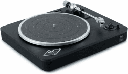 House of Marley Stir It Up Wireless Plattenspieler Bluetooth - Nachhaltig gefertigter Schallplattenspieler, 33/45 U/min Vinyl Player mit Vorverstärker, Audio-Technica Tonabnehmer, Schwarz Bluetooth Plattenspieler Schwarz