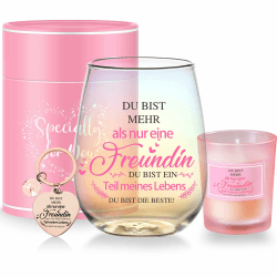 Geschenke für Freundin Frauen Weingläser Geburtstagsgeschenk für Frauen Personalisierte Geschenke für Beste Freundin Dankeschön Geschenke Freundschaftsgeschenke Weihnachten 480ml