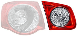 HELLA 2ZR 983 170-031 Heckleuchte - Glühlampe - innerer Teil - für u.a. VW Jetta III (1K2) - ECE - für Linksverkehr - links Links Innerer Teil