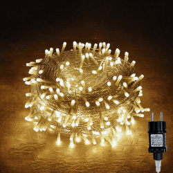 Gresonic 100/200/300/400er Led Lichterkette Strombetrieben mit Stecker Außen und Innen für Hochzeit Weihnachten Party Warmweiß (Warmweiss, 100LED) Warmweiss 100LED