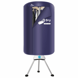 Wäschetrockner Elektrisch, 1000W Wärmepumpentrockner, Trockner Wäschetrockner mit Time, 2-lagiger Beheizter Wäschetrockner, für die Waschküche der Wohnung zu Hause, 140cm-Navy Blau 140 cm 140cm-navy Blau-rund