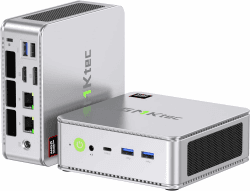 GMKtec K8 Gaming Mini PC Dual LAN 2.5Gbps AMD Ryzen 7 8845HS Desktop Computer, 32GB DDR5 4800MHz Dual Channel (16GB*2) 1TB PCIe4.0 2280 NVME SSD, USB4.0, HDMI, DP, USB-C, WiFi 6E, BT 5.2, Micro PC K8-8845HS-32+1TB