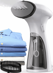Blesgam Dampfglätter 1600W, Dampfbürste Steamer Schnelles Erwärmung 25G/Min Dampf, Dampfbügeleisen Kleidung Kleingeräte Verwendbar für Reisen und Zuhause, Weiß GY2000