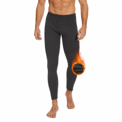 AKKQHH Thermo Unterhosen Herren Lange Warm Thermohose Männer Thermounterwäsche Winter Skiunterwäsche Fleece Funktionsunterwäsche Unterwäsche Hose Dunkelgrau XXL