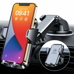 VANMASS [2024 Upgrade Edition Handyhalterung Auto Anti-Rutsch Weicher Silikon Schutz 3 in 1 Kfz Handyhalterung Saugnapf & Lüftung 360° Drehbar Für Alle Handy iPhone 15 Pro Max 13 Samsung S23 LG SchwarzGrau