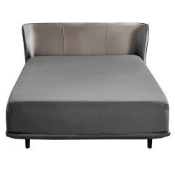 Bedsure Spannbettlaken 180x200cm Boxspringbett Topper - Polyester Mikrofasermaterial Bettlaken 180x200 cm für Matratzenhöhe bis 30 cm, weiches Spannbetttuch Leintuch, Grau 180 x 200 cm Grau