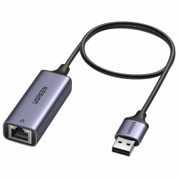 UGREEN LAN Adapter 3.0 1000 Mbps Ethernet Adapter USB auf RJ45 Gigabit Netzwerkadapter auf USB Aluminium kompatibel mit Switch,Mi Box,Laptop unter Win 11/10/ 8.1/8, Mac OS, Linux（Grau, 50cm）