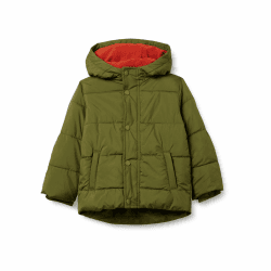Amazon Essentials Baby und Jungen Schwere Pufferjacke mit Kapuze 18 Monate Olivgrün