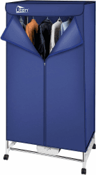 Uten Wäschetrockner Elektrisch Tragbarer Kleiderschrank Warmlufttrockner Doppel Schicht Design Große Kapazität 1500W für Apartment 150cm-blu Scuro