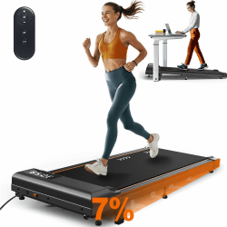 MettleMatic Laufband für Zuhause – Walking Pad mit 2.25HP Motor,100KG Belastbarkeit,1-6 km/h Geschwindigkeit,Mit Steigung,7-Schicht-Lauffläche,Keine Installation Erforderlich,2 Jahre Garantie 7 % Neigung