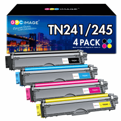 GPC IMAGE TN241 TN245 Kompatibel für Brother MFC 9332CDW Toner DCP 9022CDW MFC 9142 CDN HL-3142CW MFC-9332CDW MFC-9142CDN DCP-9022CDW DCP-9020CDW HL-3152CDW HL-3140CW TN245C TN245Y TN245M (4er-Pack) TN241CMYK
