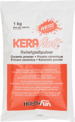 Keraflott Reliefgießmasse Weiß Keramikpulver Gießformen geruchsneutral 1 kg