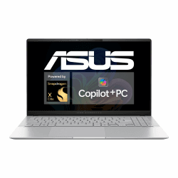 ASUS Vivobook S 15; Copilot+ PC | 15,6" 120Hz OLED Display | Qualcomm Snapdragon X Elite X1E | 16 GB RAM | 1TB SSD | Qualcomm Adreno GPU | Windows 11 | QWERTZ Tastatur | Cool Silver