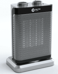 BALTER Heizlüfter Energiesparend Leise, 1500W Heizstrahler, Heizung innenraum Bad, 15°C - 35°C, 3 Stufen, Elektroheizung mit 40° Oszillation, Timer, klein