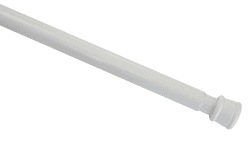 GARDINIA Spannstange, Metall-Stange, Ausziehbar, Gardinenstange ohne Bohren und Schrauben, Ø 23/26 mm, Länge 60-100 cm, Weiß 60-100 cm Weiß