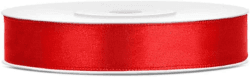 Libetui 25 Meter Satinband Rot 12mm rotes Schleifenband Geschenkband Rotes Band Dekoband Rote Bänder rote Schleife 12mm x 25m Rot