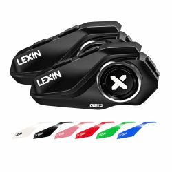 LEXIN G2 2X Motorrad Bluetooth Headset, Helm Kommunikationssystem für 2 bis zu 6 Personen in Reichweite von 1000m, Wasserdicht Freisprecheinrichtung mit FM Radio G2 G2 Doppelpack