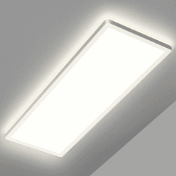 Deckenlampe, Led Deckenleuchte Dimmbar mit Fernbedienung, 24W 2500LM 3000K - 6500K, Flach Lang Lampe Decke Led Panel Rechteckige Leuchten für Badezimmer Wohnzimmer küche Büro, Backlight 58x20x2,5 cm 3000k-6500k Dimmbar