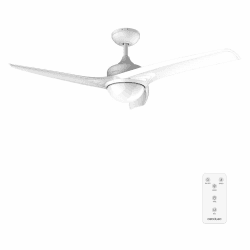 Cecotec Deckenventilator EnergySilence Aero 470. 55 W, Fernbedienung, 106 cm Durchmesser, 3 Klingen, 3 Geschwindigkeiten, schwarze Winterfunktion (Durchmesser 132 cm, Weiß) Durchmesser 132 cm Weiß