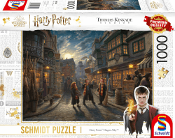 Schmidt Spiele 58548 Wizarding World, Harry Potter, Diagon Alley, Thomas Kinkade, 1000 Teile Puzzle, Mehrfarbig