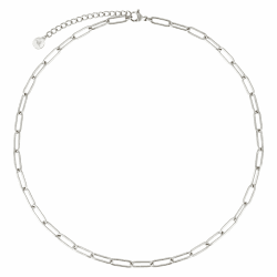 BONNYBIRD® Gliederkette Damen BonnyLink - Premium Halskette Damen ohne Anhänger aus Edelstahl in Silber, Gold & Roségold, 100% Wasserfest & Hautverträglich BonnyLink Silber