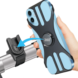 Handyhalterung Fahrrad, Deerfun Universal Handyhalter Motorrad Abnehmbar 360°Verstellbare Fahrrad Handyhalterung für 4,0-7,0 Zoll Smartphone Black