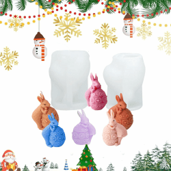 2 Stück Kerzenform Silikon, Kerzenformen zum Gießen, Silikonformen Gießformen, Silikonformen Kerzen für Weihnachten Ostern Allerheiligen, für DIY Handwerk Urlaubsgeschenke, Gips, Sojawachs Kerzen