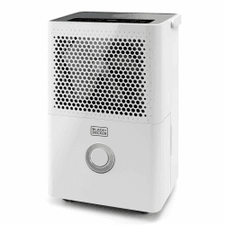BLACK+DECKER BXDH12E - Luftentfeuchter, 12L/24h, Trocknungsfunktion, 2 Geschwindigkeiten, Behälter 1,8L, Programmierbar 24 Std., Herausnehmbarer und waschbarer Filter, Bis zu 25 m2, Leise