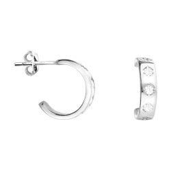 SOFIA MILANI - Damen Ohrringe 925 Silber - mit Zirkonia Steinen - Steck Creole