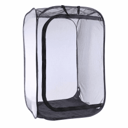 RofHaus Insekt Und Schmetterling Habitat Käfig Schwarz Faltbare Schutz Käfig Mesh Terrarium Pop-Up-60 * 60 * 90cm 60*60*90cm