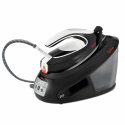 TEFAL SV8055 EXPRESS ANTI-CALC | abnehmbarer Kalk-Kollektor | 450 g/Min. Dampfstoß | leistungsstarker 6,5-Bar-Druck | Smart Temp-Technologie | Eco-Modus | 1,8 L Wassertank | Schwarz/weiß 6,5 bar | 450g/Min. Dampfstoß