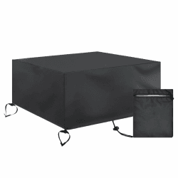 ValueHall Feuerstelle Abdeckung Schwerlast 420D Oxford Stoff Feuerstelle Tischabdeckung wasserdichte Winddichte Anti-UV Quadratische Schutzhülle Für Feuerschale V1C06 (115 x 115 x 65 cm)