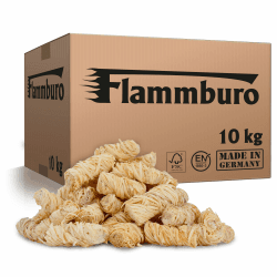 FLAMMBURO (10kg = ca. 800 Stück) Anzündwolle für Kamin, Ofen und Grill – Ökologischer Holzanzünder, Kaminanzünder, Grillanzünder, Anzünder Holzwolle Varianten: (3kg) / (5kg) / (15kg) 10.0 Kilogramm