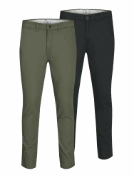 JACK & JONES Male Chino Hose 2er-Pack Slim Fit Chino Hose 32W / 32L Black/Dusty Olive