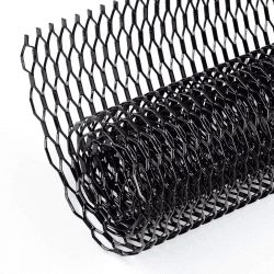 AggAuto 100×33cm Schwarz Renngitter, 10×38mm Wabe Lochgröße Wabengitter, Aluminiumlegierung Streckgitter, Race Gitter, universell passendes automotive Kühlergitter 10x38mm Honeycomb
