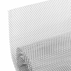 AggAuto 100×33cm Silber Renngitter, 3×6mm Raute Lochgröße Wabengitter, Aluminiumlegierung Streckgitter, Race Gitter, universell passendes automotive Kühlergitter 3x6mm/Silver Rhombic