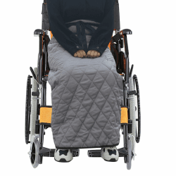 ZCYX Decke für Rollstuhl, Winter Winddichte Rollstuhl Decke Kniedecke für Erwachsen, Verdickter Plüsch Kniedecke Beindecke Erwachsene Decke für Rollstuhlfahrer (Grau)