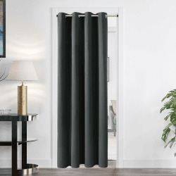Deconovo Blickdicht Dicke Gardinen mit Ösen für Schlafzimmer Thermogardinen Vorhang Kälteschutz, 240x140 cm(HöhexBreite), Dunkelgrau, 1 Stück H240 x B140 cm (1er Pack) Dunkelgrau