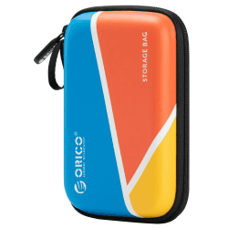 Festplattentasche 2,5 Zoll, ORICO Wasserdichtes HDD/SSD Case Kompatibel mit Seagate, SanDisk, Samsung, WD, Stoßfestes Hart Hülle Organizer,14 x 8,5 cm(Mehrfarbig)