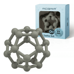 MCGMITT Beißring für Babys-Greifball für Babys und Kleinkinder zum Greifen und Kauen flexibler BPA-frei Silikon Beißring Ball Baby Greifspielzeug Sensorische Stimulation Geschenke für Babys(Greengrey) A-Greengrey