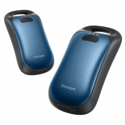 OCOOPA Magnetische Handwärmer wiederaufladbar, 2er-Pack, IP45 wasserfest, Ergonomischer elektrischer Handwärmer, 18 Stunden Wärme, tragbarer Taschenheizer, Geschenke für Outdoor, Golf, Camping Urban Marineblau